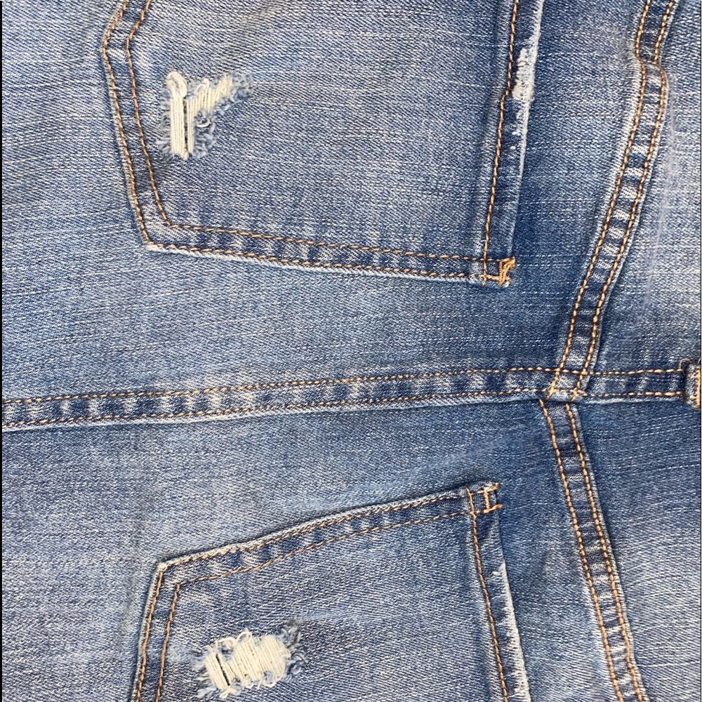 Ripped jean skirt